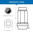 thumbnail image 2 of 32 Bulge Acorn Wheel Rim Lug Nuts 12X1.25 M12 1.25 Closed End Chrome 19 Hex, 2 of 3