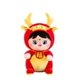 thumbnail image 2 of Penkiiy 2024 Chinese New Year Decorations, Year of The Dragon 2024 Spring Festival Decor, Lunar New Year Dragon Stuffed Animal Plush Toy, Soft Red Dragon 2024 Mascot Zodiac Toys, 7.9 inches, 2 of 3