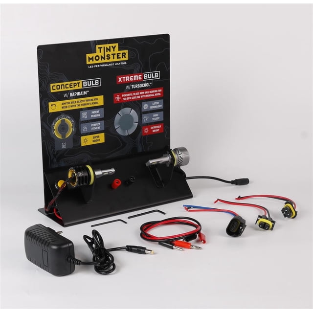 ARC Lighting Point Of Purchase Display 10004 Tiny Monster Concept Series/Xtreme Series Headlight Bulb Display; Metal