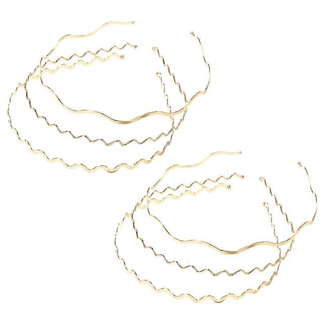 6Pcs Simple Metal Hair Hoops Elegant Fashion Headdress Women Hair Decors