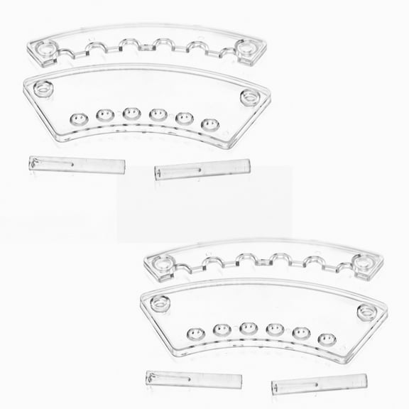 2 Pcs Desk Organisers Vertical Pen Holder 6-Slots Pencil Holder Pen Display Stand Makeup Brush Rack Organizers