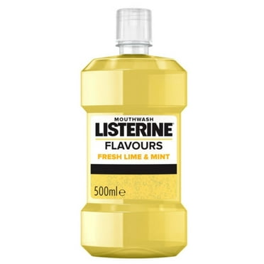 LISTERINE® Flavours Mouthwash 500ml Fresh Lime & Mint Alcohol Free Pack of 2