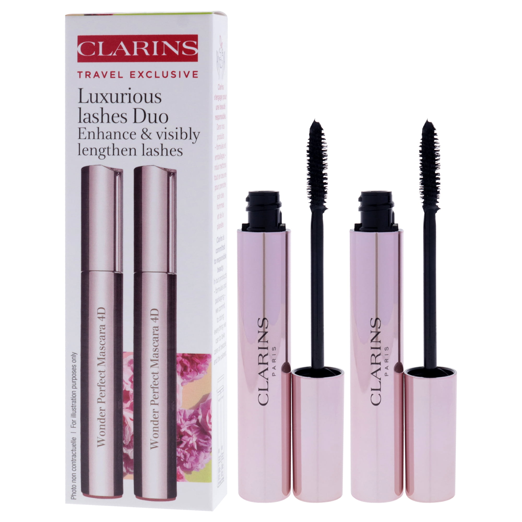Luxurious Lashes Duo by Clarins for Women - 2 x 0.2 oz Mascara