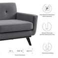 thumbnail image 4 of Modway Engage Modern Tufted Back Performance Velvet Loveseat in Gray, 4 of 9