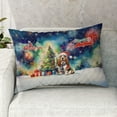 thumbnail image 2 of Merry Christmas and Happy New Year Santa Basset Hound Holiday Xmas Winter 2025 Quilt Pillowcase Bassets Dog Breed Lovers Gifts Idea Throw Pillow Cover Bed Home Decor - 00024, 2 of 5