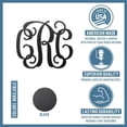 thumbnail image 3 of RealSteel Curly Wall Monogram – Personalized 3-Letter Metal Sign – Custom Steel Wall Art for Home, Wedding & Anniversary Gifts – Indoor/Outdoor Rust-Resistant Décor – Handcrafted in Texas (B-18), 3 of 6