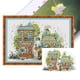 thumbnail image 1 of Kit Punto Cruz Con Mercado Flores Hilo Algodón Ecológico Bordado 14CT, 1 of 9