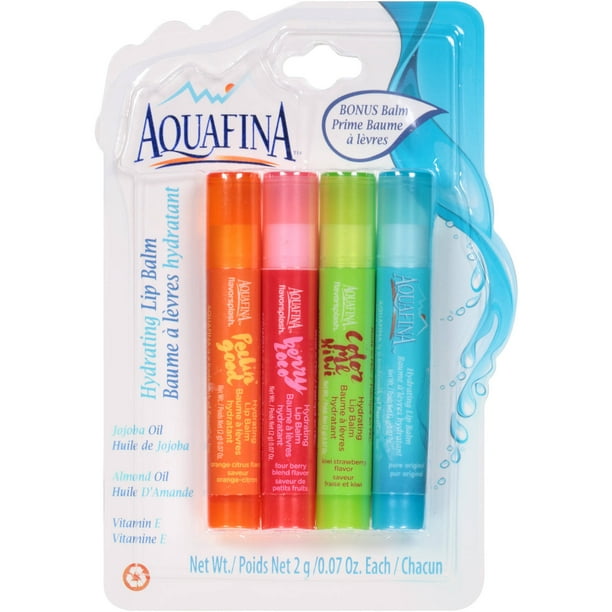 Aquafina - Aquafina Hydrating Lip Balm, .07 oz, 4 count - Walmart.com - Walmart.com Aquafina - Aquafina Hydrating Lip Balm, .07 oz, 4 count - Walmart.com - Walmart.com