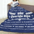 thumbnail image 2 of Inspirational Flannel Throw Blanket for Son or Daughter - Soft, Cozy, and Versatile with Heartfelt Spanish Messages - Perfect for Bed, Sofa, Camping, Travel, 2 of 6
