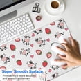 thumbnail image 4 of Long Mouse Pads for Desk,White Cow Strawberry Heart Pattern Desk Mats on Top Of Desks, Desk Mouse Pad Extra Large with 3mm Non-Slip Base and Stitched Edge for Gaming,Office,Work,Home 35.4"x15.7", 4 of 6