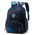 thumbnail image 2 of 1pc Creative Unique Starry Sky Pattern Children's Backpack, Boys And Girls Large Capacity Student Backpack, Breathable Back Cushion Double Shoulder Bag, Adjustable Straps Backpack, 2 of 5