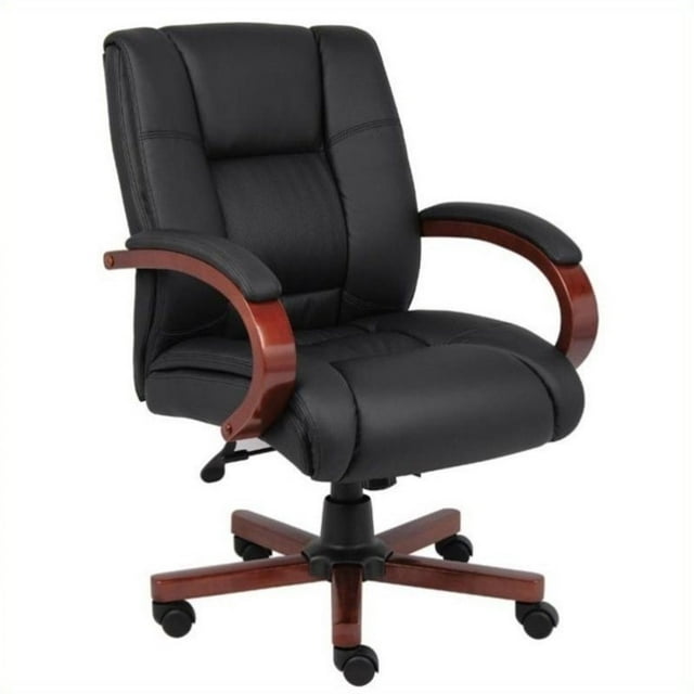 Boss Office Mid Back Executive Office Chair in Cherry