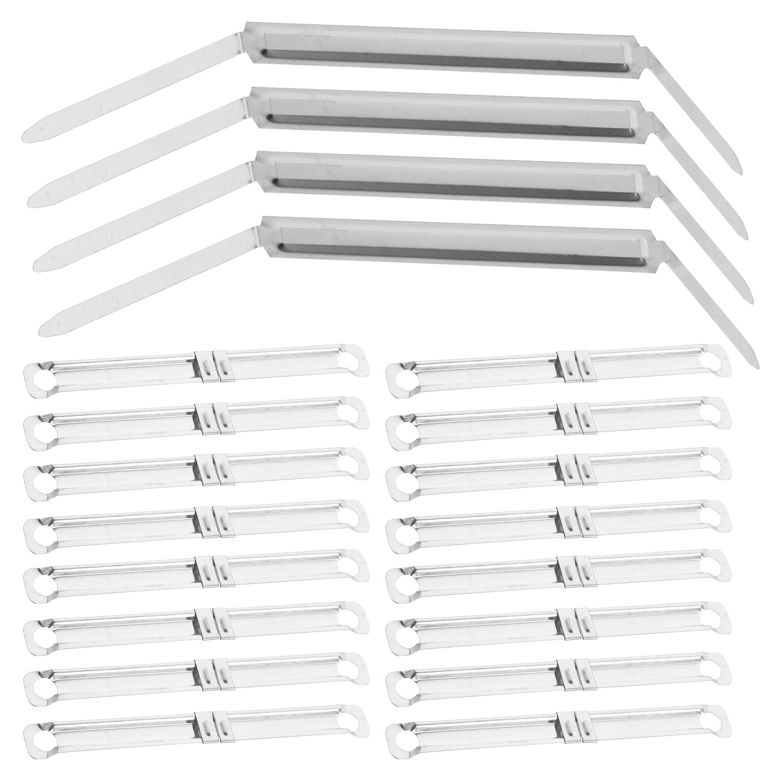 UPOUART 100Pcs Metal Binder Clips Plated Silver Color Ergonomic Design for Stationery Bookbinding