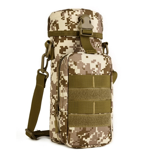 Xingzhi Water Bottle Bag Fishing Mountaineering Kettle Pouch Holder Riding Drawstring Sport Packet Wear-resistant Carrier Equipment Desert Color