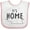 White and Pink, variant on Inktastic It's Home- State of Nebraska Outline Distressed Text Boys or Girls Baby Bib
