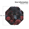 thumbnail image 2 of Pofeuu Rose Full Moon Black Wolf Print Coasters for Drinks, 4Pack PU Leather Coasters, Bar Drink Coasters for Tabletop Protection, Furniture from Damage-Octagon, 2 of 6