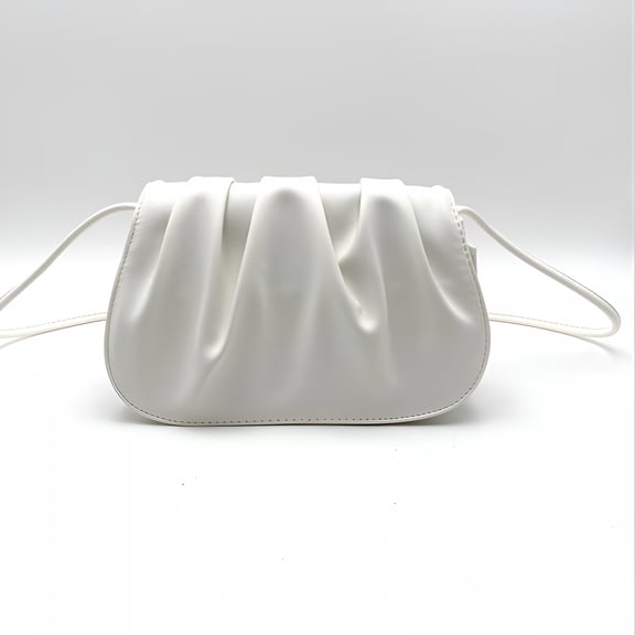 GASTROPOD White Crossbody Bags for Women,Soft Pleated Shoulder Tote Bag Small Clutch Purse Small Shoulder Bags for Women