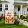 thumbnail image 2 of Rdsfhsp Summer Garden Flag 12x18 Inch, Linen Outdoor Yard Flag with Sunflower Watermelon Design, Seasonal Welcome Flag for Lawn Porch Patio Garden Decor, 2 of 5
