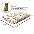 thumbnail image 2 of Mushroom Pet Bed, Repetitive Rural Nature Elements on Plain Background Pattern, Chew Resistant Pad for Dogs and Cats Cushion with Removable Cover, 24" x 39", Vermilion Pale Orange, by Ambesonne, 2 of 4