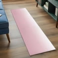 thumbnail image 4 of Minimalist Pink Runner Rugs 2x6 ft and White Gradient Washable Hallway Rugs Non-Slip Floor Mats Absorbent Carpet Bedside Runners for Bedroom Kitchen Bathroom Laundry Room, 4 of 9