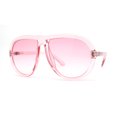 thumbnail image 1 of Womens Oversize Chunky Thick Plastic Racer Fashion Sunglasses All Pink, 1 of 4