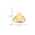 thumbnail image 5 of 14K Yellow Gold Ring Band Signet 14.5x8.5mm Closed Back, 5 of 5