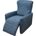 thumbnail image 5 of Dznils Recliner Slipcover Stretch Printed Fabric Furniture Chair Cover, Blue, 5 of 10