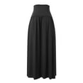 thumbnail image 7 of Riforla Plus Size Maxi Skirts for Women Long Length Skirts with Pockets Beach SwimCoverup Night Out Casual Office Party Skirts for Women Trendy Black M, 7 of 7