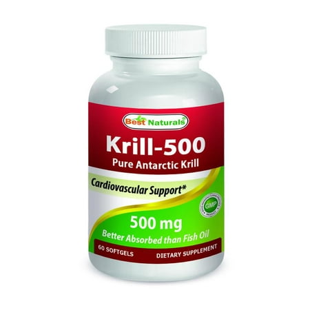 Best Naturals Krill Oil 500 mg 60 Softgels (Best Omega 3 Fish Oil For Arthritis)