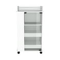 thumbnail image 2 of Bar Cart With , 2 Shelf & Glass Door For Cocktail Accessories Storage Stylish White And Top, 2 of 4