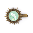 thumbnail image 1 of Fleur S Vert Pétale Épingle à Cheveux Lunettes de Soleil Rétro Métal clips Épingle, 1 of 3