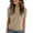 Camel #027, variant on Cropped Sweaters for Women Puff Short Sleeve Lightweight Pullover Sweater Crew Neck Tops 2026, M