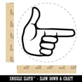 thumbnail image 2 of Finger Gun Hand Pointing Rubber Stamp for Scrapbooking Crafting Stamping - Large 1-1/4 Inch, 2 of 7