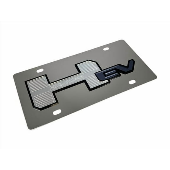Hummer EV Logo Black Stainless Steel License Plate Official Licensed