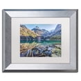 thumbnail image 2 of Trademark Fine Art 'Lake O'Hara Mountain Haven' Canvas Art by Pierre Leclerc, White Matte, Silver Frame, 2 of 4