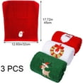 thumbnail image 2 of 3pcs Embroidered Merry Christmas Towels,100% Cotton Multi-Purpose Hand & Dish Towels for Kitchen & Bath, 2 of 7