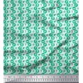thumbnail image 1 of Soimoi Green polyester Crepe Fabric Airplane,Trophy & Geometric Symbol Decor Fabric Printed Yard 52 Inch Wide, 1 of 3