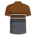 thumbnail image 4 of COSFO Men's Polo Shirts Short Sleeve Striped Mesh Summer Graphic Tees Performance Slim Fit Collared Pullover Moisture Wicking Tops, 4 of 6