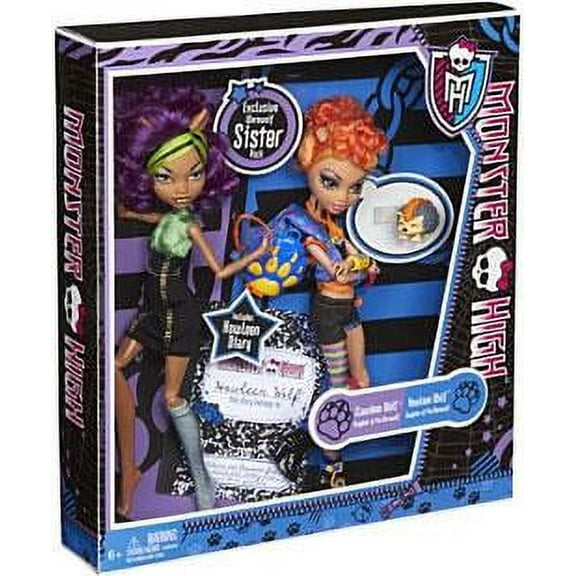 Monster High Clawdeen & Howleen Wolf Exclusive 10.5" Doll 2-Pack