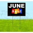 thumbnail image 1 of June Sale Tag (18" x 24") Yard Sign, Includes Metal Step Stake, 1 of 6