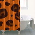 thumbnail image 4 of Orange and Brown Of Leopard Print Shower Curtain 36"x72" ,Bathroom Decorative Shower Curtains Set with 12 Hooks,Modern Waterproof Washable Shower Curtain, 4 of 6