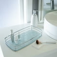 thumbnail image 5 of ELLE Paris Large Rectangular Hammered Mirror Vanity Tray, Makeup Organizer, Chrome, 5 of 5
