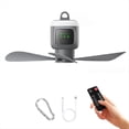 thumbnail image 1 of Mini Ventilador de Techo con Control Remoto, USB, Inalámbrico, Portátil, Luz LED , para Acampar, Pequeño y Portátil., 1 of 5