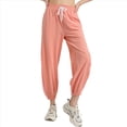thumbnail image 2 of Pantalones Deportivos de Senderismo para Mujer, de Secado Rápido, con Cordón Ajustable, para Viajes Al Aire Libre, Yoga y Fitness. Rosa Peonía L, 2 of 8