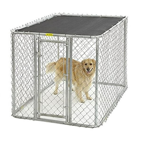 Midwest Homes for Pets Chain Link Portable Kennel with A Sunscreen, 6