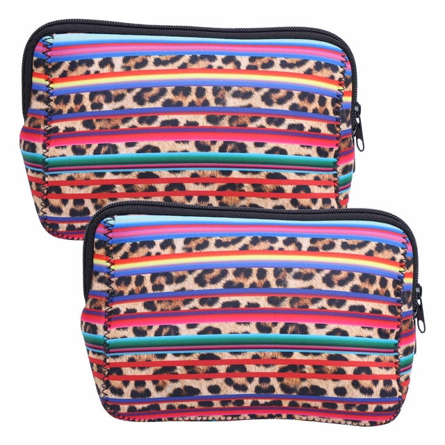 Bolsa de cosméticos de neopreno para viajes al aire libre, estuche de maquillaje, bolso portátil, organizador n. ° 6, 2 uds.