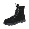 thumbnail image 2 of Bnwani Low Heel Boots for Women Toe Thick Mid-Calf Fleece Warm Snow Boot Black Size 4.5, 2 of 6