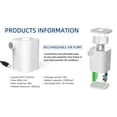 thumbnail image 6 of Air Pump for Inflatables, Electric Air Pump with 2500mAh Battery Camping Light, USB Rechargeable Ultra-Mini Inflator/Deflator Pump with 5 Nozzles for Air Mattress Beds, Pool Floats Toys, 6 of 6