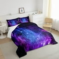 thumbnail image 3 of Starry Sky Bedding,Galaxy Comforter Set,Blue Purple Outer Space Constellation Down Comforter,Room Decor Quilted Duvet with 1 Pillowcase Teens Teenager Adult ,, 3 of 5