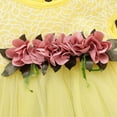 thumbnail image 5 of Jalioing Flower Girl Dress Floral Embroidery Cap Sleeve Party Dress Pageant Wedding Bridesmaid Tulle Midi Dress, 5 of 9